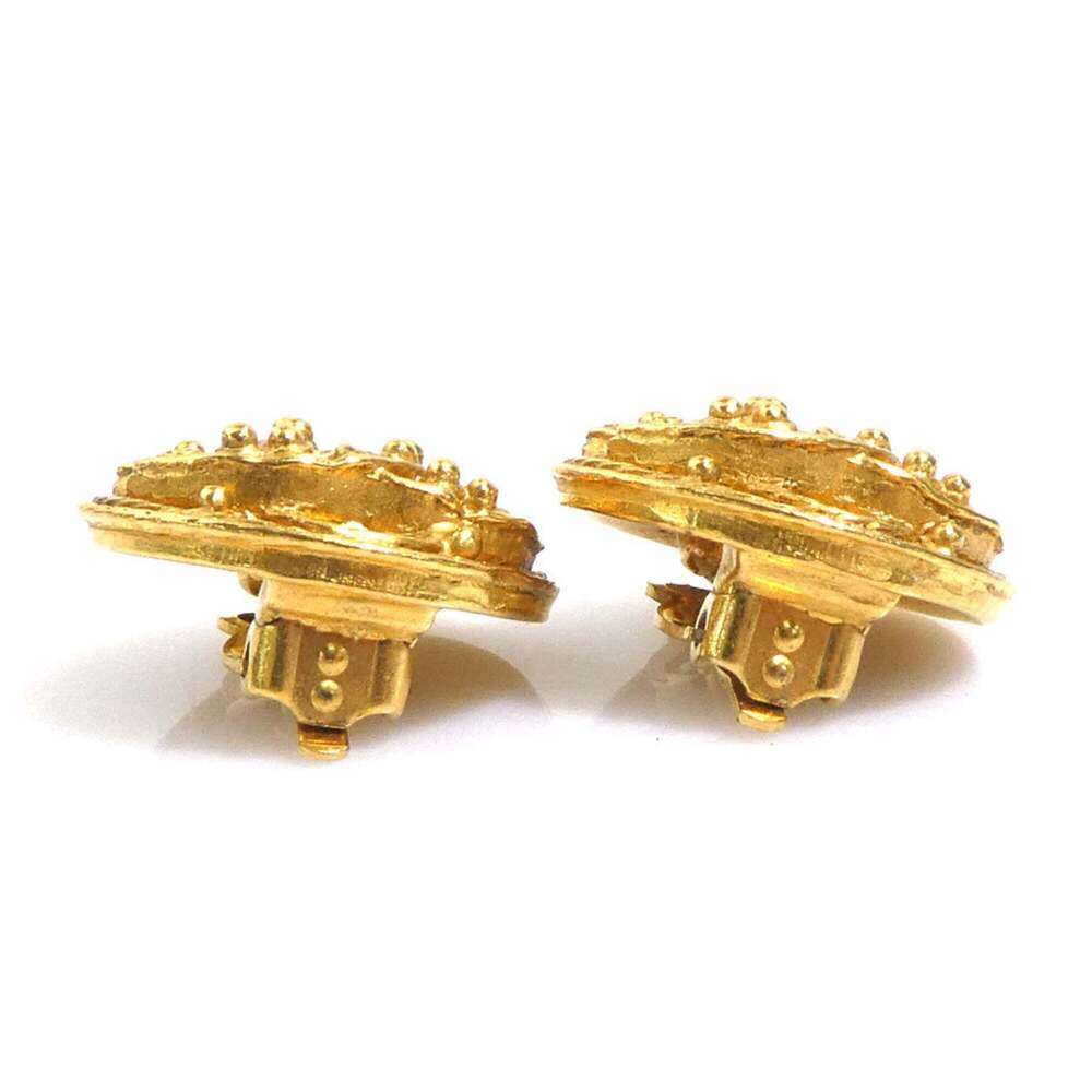 CHANEL Gold Logo Earrings - Picture 7 of 8